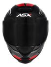 Capacete asx eagle street preto brilho grafite/branco 64/xxl