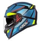 Capacete Asx Eagle Sv Explorer Preto Fosco / Azul / Amarelo Capacete Asx Eagle Sv Explorer Preto Fosco / Azul / Amarelo