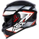 Capacete Asx Eagle Sv Fast Brilho Preto / Cinza / Vermelho