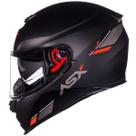 Capacete Asx Eagle Sv Solid Preto Fosco / Grafite / Vermelho Capacete Asx Eagle Sv Solid Preto Fosco / Grafite / Vermelho