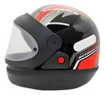 Capacete automatico bolt preto+vermelho tamanho 60(e)