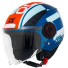 Capacete Axxis Metro S Duo B5 Azul Vermelho E Branco Aberto
