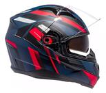 Capacete B40 Bieffe Vtour Preparado Azul Fosco+ Óculos Solar Tamanho 61