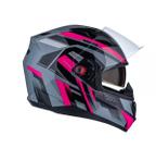 Capacete B40 Bieffe Vtour Preparado Cinza Pink+ Óculos Solar