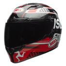 Capacete bell isle of man vermelho preto branco 64