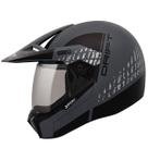 Capacete Bieffe 3 Sport Drift Preto Fosco Grafite Motocross