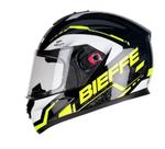 Capacete bieffe b-12 naked preto/amarelo 60