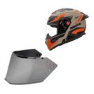 Capacete Bieffe B12 Avant Esportivo Areia + Viseira Prata