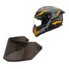 Capacete Bieffe B12 Avant Esportivo Cinza + Viseira Fume