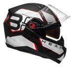 Capacete Bieffe B40 Beyond Preto Branco Fosco Óculos Solar