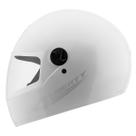 Capacete Branco Tamanho 56 ProTork Com Viseira Cristal Casco Em ABS E Cinta Jugular Com Fecho Revestido Em EPS