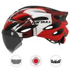 Capacete Ciclismo Mtb Com Viseira Magnética Led Ultraleve