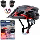 Capacete Ciclismo Tsw Bike Mtb Com Sinalizador De Led Leve E Resistente + Par De Sinalizador