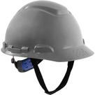 Capacete Cinza, Suspensão com Ajuste Fácil e Jugular de Tecido, aba Frontal, H 700, 3M Cinza