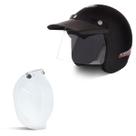 Capacete Compact + Viseira Bubble Preto Fosco Tam 56