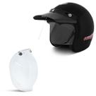 Capacete Compact + Viseira Bubble Preto Tam 58
