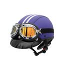 Capacete Coquinho Br 101 Roxo Com Pala Retro Amarelo P