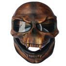 Capacete Cosplay Necromancer Skull com máscara de mandíbula móvel de látex