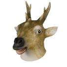 Capacete de animais de látex com máscara de veado manchado para festa de Natal