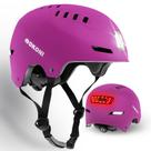 Capacete de bicicleta DKONI com luzes LED USB recarregável rosa