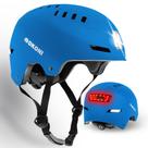 Capacete de bicicleta DKONI Smart com LED recarregável USB azul claro