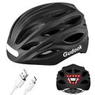 Capacete de bicicleta Gudook Adult com luz LED recarregável USB Capacete de bicicleta Gudook Adult com luz LED recarregável USB
