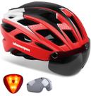 Capacete de bicicleta Shinmax SM-T69 com óculos e luz LED para adulto