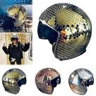 Capacete de bola de discoteca Alg com viseira retrátil para boate Capacete de bola de discoteca Alg com viseira retrátil para boate