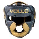 Capacete De Boxe Muay Thai Kickboxing Training Vollo Cor:Preto+DouradoTamanho:M