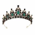 Capacete de casamento com coroa de tiara de strass em estilo barroco