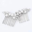 Capacete de cristal Hair Comb Asooll Gold Wedding Pearl Bride