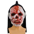 Capacete de látex Mask Red Face Skeleton para festa de cosplay