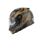 Capacete de Moto 50.5 Camo Preto Marrom FCMBS Tamanho:63