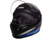 Capacete de Moto Fechado JOY23 RS Zephyr - Preto e Azul Tamanho 56 Capacete de Moto Fechado JOY23 RS Zephyr - Preto e Azul Tamanho 56