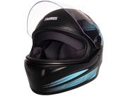 Capacete de Moto Fechado JOY23 RS Zephyr - Preto e Azul Tamanho 56 Capacete de Moto Fechado JOY23 RS Zephyr - Preto e Azul Tamanho 56