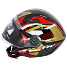 Capacete de Moto FW3 X Open UP Fox Dourado Oculos Interno Tam 60