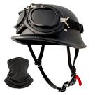 Capacete de motocicleta DLPACKJ estilo alemão Half Helmet Skull Cap