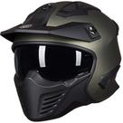 Capacete de motocicleta ILM Open Face 3/4 Half DOT Modelo 726X Verde