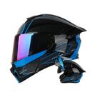 Capacete De Motocicleta Unissex Aprovado Pelo DOT Com Viseira Dupla E Proteção Contra Impactos,
