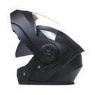 Capacete De Motocicleta Unissex Com Lentes Duplas Rebatíveis, Capacete Modular Para Motocross E