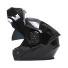 Capacete De Motocicleta Unissex Com Lentes Duplas Rebatíveis, Capacete Modular Para Motocross E