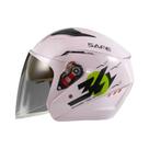 Capacete De Motocicleta Unissex Para Inverno 58-62CM Térmico Com Bateria, Espelho Duplo, Quatro