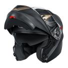 Capacete de motocicleta YEMA YM-925 modular Full Face DOT Matte Black