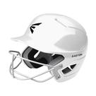 Capacete de rebatidas de softball Easton ALPHA com máscara facial branca