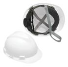Capacete de segurança MSA branco carneira de catraca engenheiro técnico de segurança