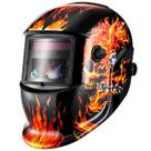 Capacete de soldagem DEKOPRO Auto Darkening True Color Flaming Skull Capacete de soldagem DEKOPRO Auto Darkening True Color Flaming Skull