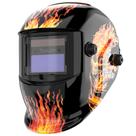 Capacete de soldagem TOOLIOM Auto Darkening True Color Flaming Skull