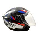 Capacete ebf aberto c/vis. spark jet sting preto/prata-58 Capacete ebf aberto c/vis. spark jet sting preto/prata-58