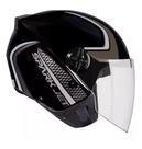 Capacete ebf aberto c/vis. spark jet sting preto/prata-60