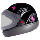 Capacete ebf bolt automatico borboleta preto/rosa-56